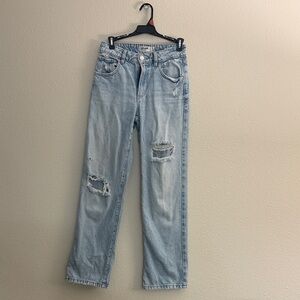 Garage Light Blue Straight Leg Jeans